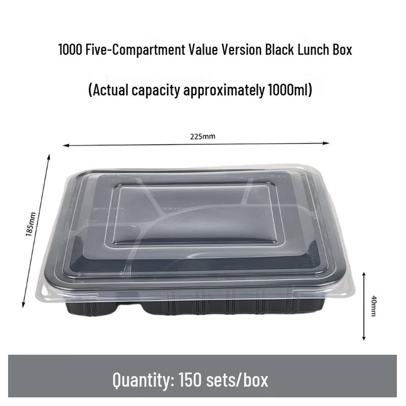 BOUSSAC Disposable Meal Prep Containers with Lids, 150 Count