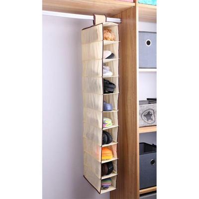 10 Pockets Hanging Clothes Storage Underwear Bag Shoes Organiser Home Room Clothes Holder Hanger Wardrobe Shelf Box