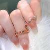 Light Luxury Fashion Niche Rainbow Zircon Open Ring Female Korean Simple And Versatile Temperament Index Finger Ring