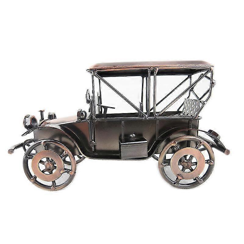 Metal Antique Vintage Car Model Home Dcor Ornaments Handmade Handcraft Collections Vehicle Toys (bronze) Ft/YY