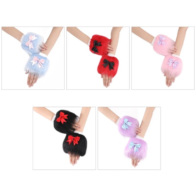 Womens Modern Sleeve Subculture Wrist Gloves Wrist Warmer Gloves Glove Fingerless Gloves for Halloween Party