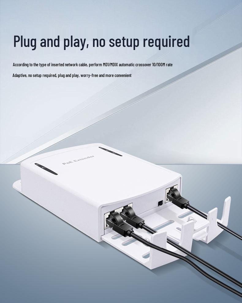PoE Splitter Repeater: Outdoor AP Dual Output Cascading Extender