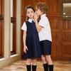 Marineblaues Schuluniform-Kleider-Set für Mädchen