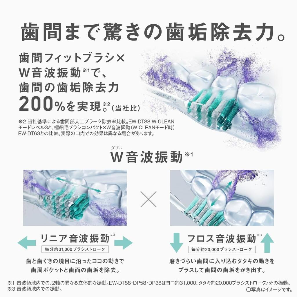 Panasonic EW-DT88-S Doltz Sonic Vibration Toothbrush Silver W Cas JP FS
