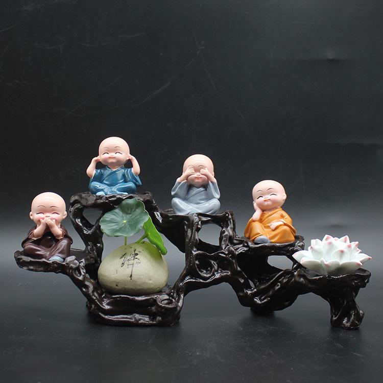 Zen Monk Figurine Ornament for Home Decor - Perfect for Living Room, Office, or Gift Displays