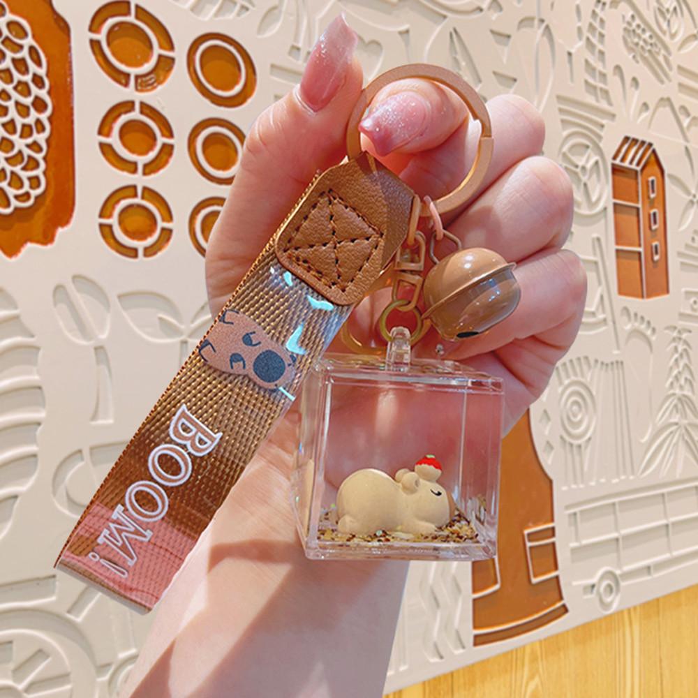 

Креативний килипик Квадратний брелок-пісочниця Милий мультяшний акриловий куб Пісочниця Дзвіночок Підвіска на сумку Брелок Подарунок