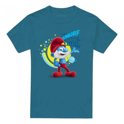 The Smurfs Unisex Adult The Smurf Is The Limit Papa Smurf T-Shirt