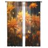 Chrysanthemum Flower Tulle Curtains For Living Room Sheer Curtain For Bedroom Window Blinds Voile Curtains