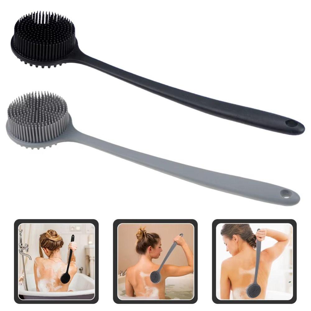 with Hanging Hole Bath Soft Back Brush Anti-Slip Skin Massager Brushes Cleaning Applicator  Lazy
