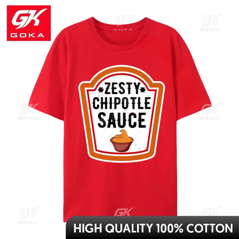 

Funny Group Halloween Costume Chipotle Sauce Group CondiUnisext Discount Unisex T Shirts Custom Printed on T Shirt Cotton Normal S