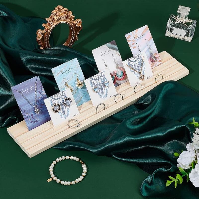 Wood Earring Display Stands,Jewelry Earring Display Holder Wood Earring Card Holder