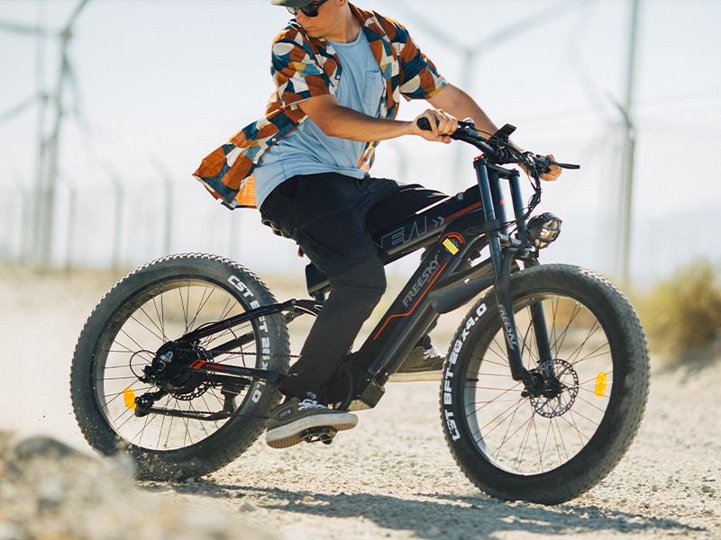 Freesky M520 Electric Bike, Peak 3000W Motor, 41Ah(18+23Ah) Battery, 26*4.0'' Fat Tires, Max 40MPH, Range 150KM, Hydraulic Brake, 7 Speed