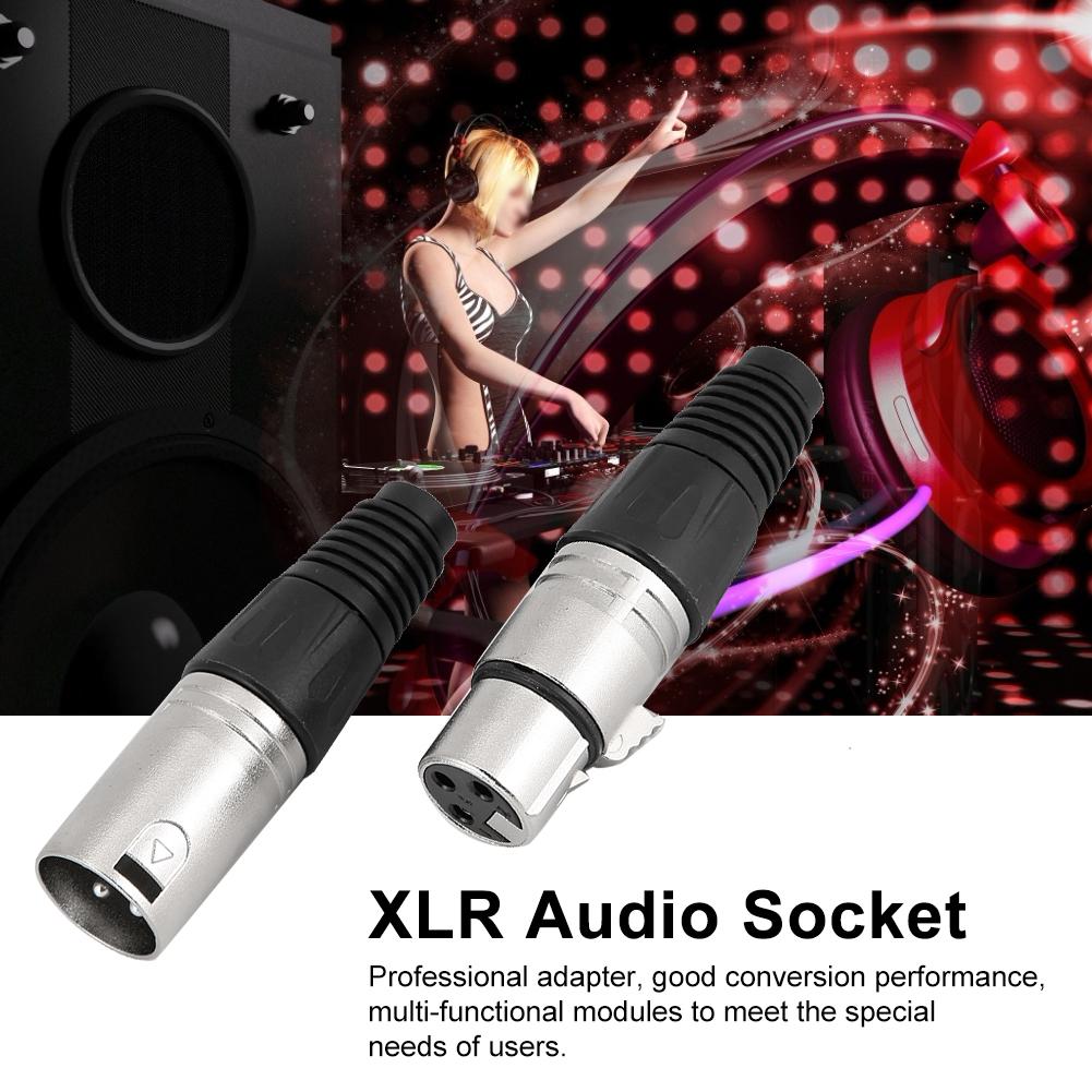 5 Pair of 3 Core Balance Plug Audio Socket for Power Microphone Connector