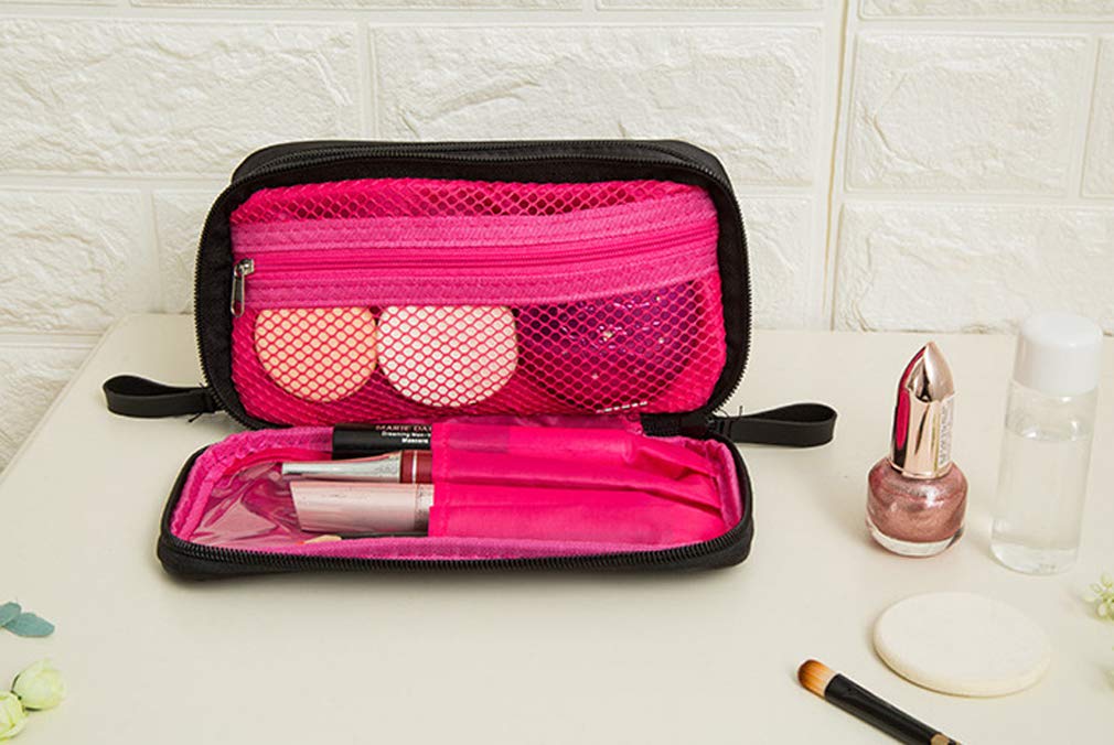 Lightweight Cosmetic Pouch with Extra Storage Black Olive-G Capacity,