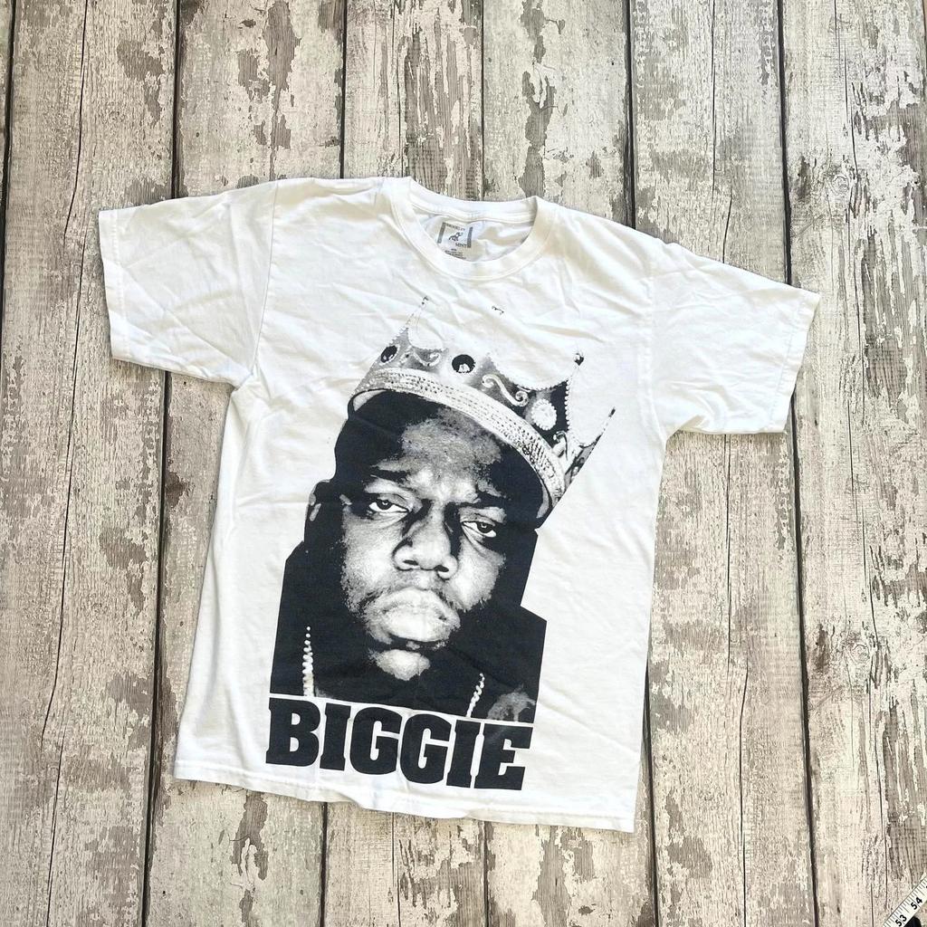 Brooklyn Mint Biggie Smalls Graphic T Shirt - M - White Hip Hop Rap Streetwear