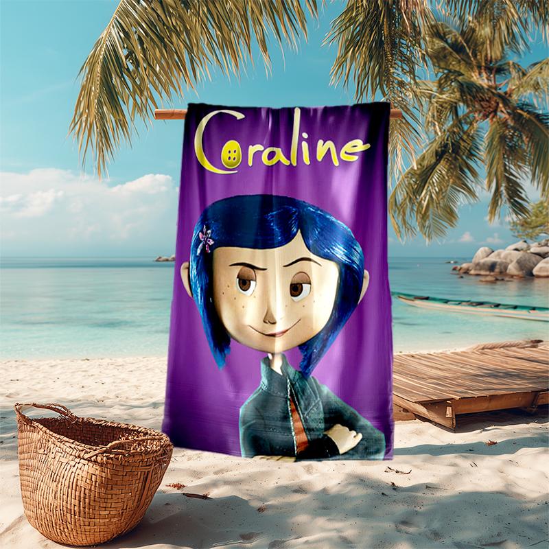 Coraline beach towel Outdoor camping Beach towel for vacation swim Outdoor pool Absorbent bath towel