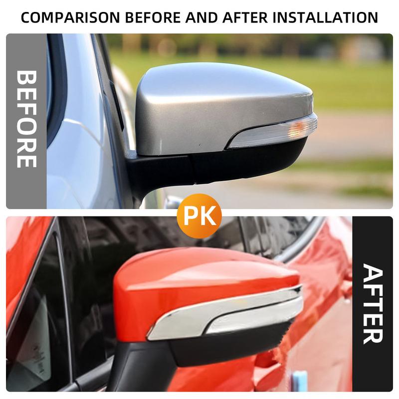 For Ford Kuga Escape Ecosport 2013- Rearview Mirror Trim Anti-Scratch Strip Side Mirror Sticker Cover Styling Accessories
