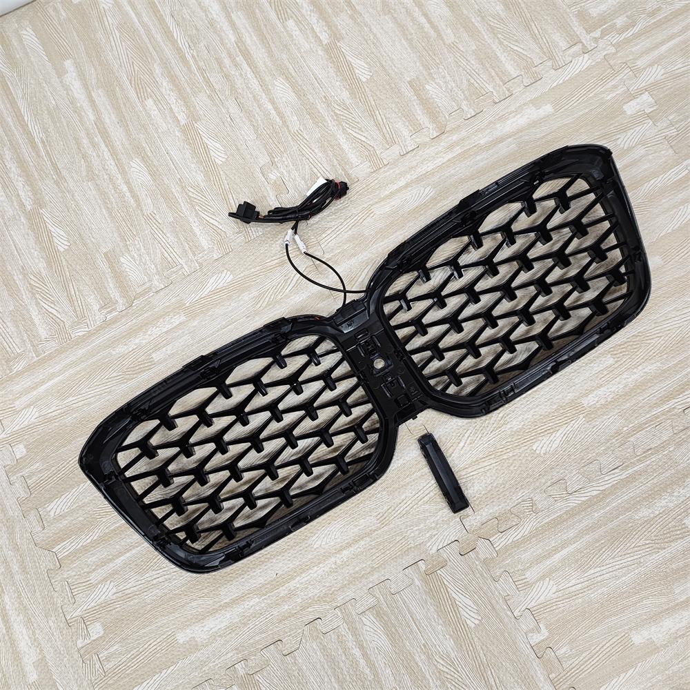 LED White Light Gloss Black Car Front Bumper Kidney Grill Grilles For BMW X3 X4 G01 G02 2025-2025 LCI ABS Car Styling Bodykits