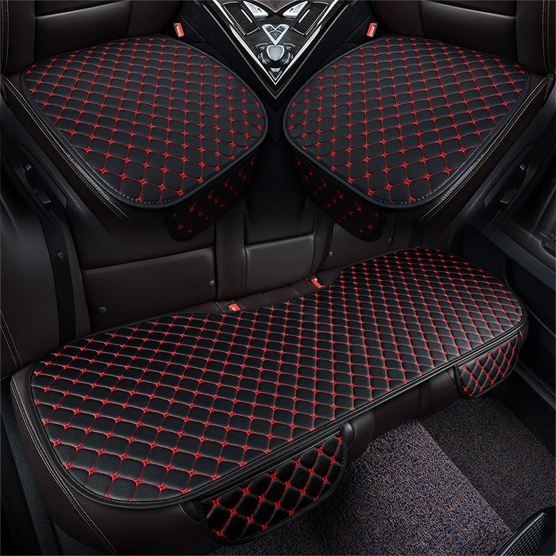 Car Seat Cover Seat Back Cushion Pu Leather Minimalism Seat Cushion Universal Soft Wear-resistant Four Seasons