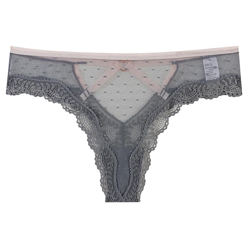 Lace Hollow Sexy European & American Style Triangle Underwear – Solid Color, Pure Desire Design.
