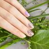 Floral Nail Stickers - 24pcs Self-Adhesive Strips, Quick 5-Min Manicure