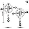 2 Pcs Adjustable Metal Breast Spring Clamps for Couples Bondage Adult Game Nipple Stimulator Role-Playing Restraint Accessories