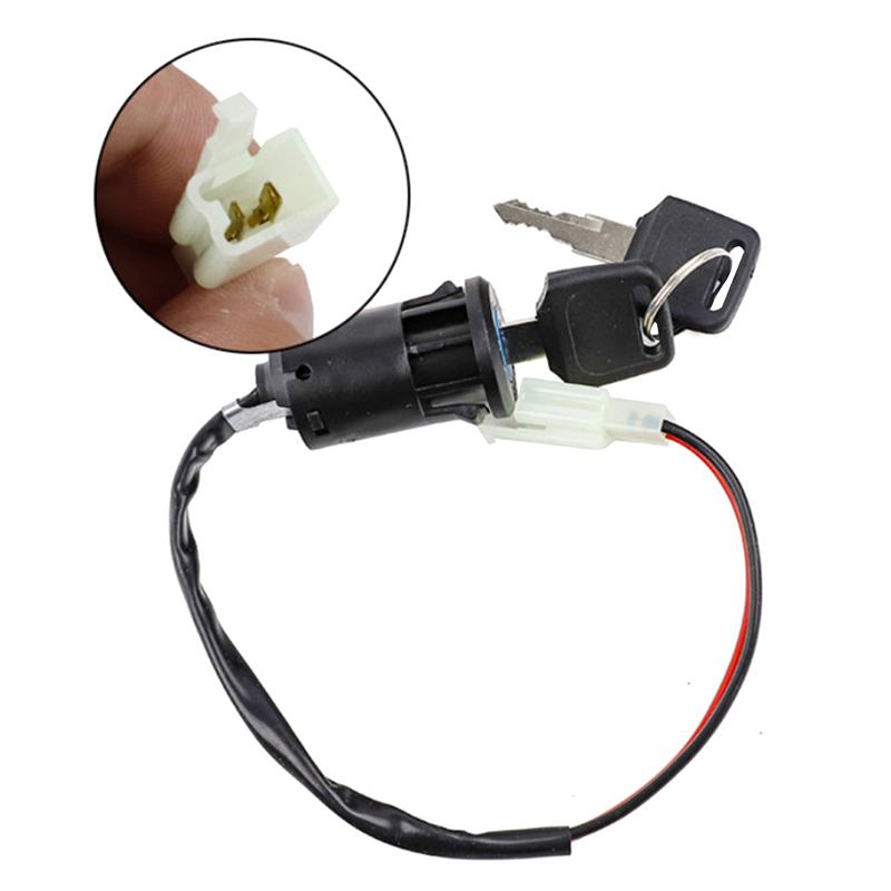 Moped Ateşleme Anahtarı 2 Kablolu 28Mm Delikli Atv Dirt Bike Aksesuarı Elektrikli Motosiklet Go-Kart Açma/Kapama Aleti Dayanıklı