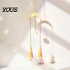 Sun Catcher Pendant Faux Crystal Suncatcher, Colorful Prisms Window Hanging Catcher, Moon Suncatcher Rainbow Maker Chain for Garden Home Decor Star