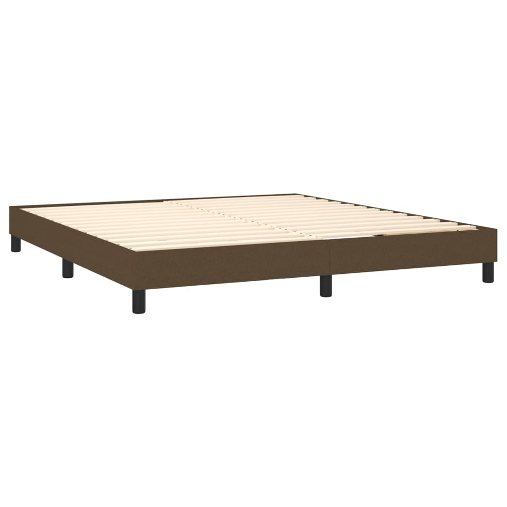 Vidaxl Continental Bed with Mattress, Brown, Fabric, 160X200 Cm