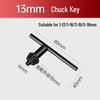 Electric Drill Accessory Set: Chuck Key, Wrench, Bench, Pistol Grip, Impact Drill Bit Removers.