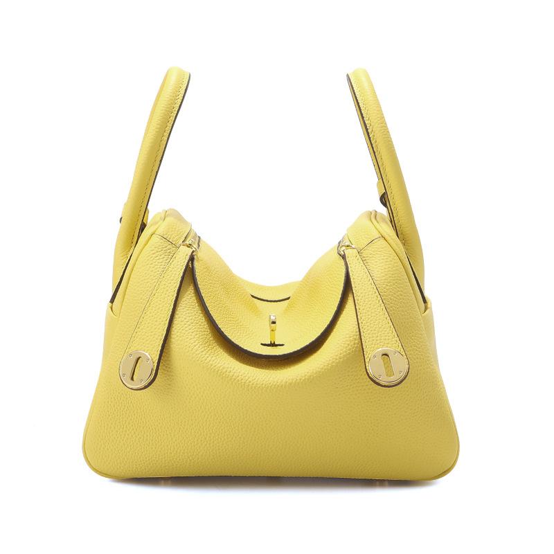 First layer cowhide lindy bag women`s