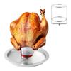 Chicken Leg Wing Rack with Drip Tray Stainless Steel Chicken Roaster Drumstick Holder Indoor Outdoor Grilling Essential for Juicy Chicken Legs