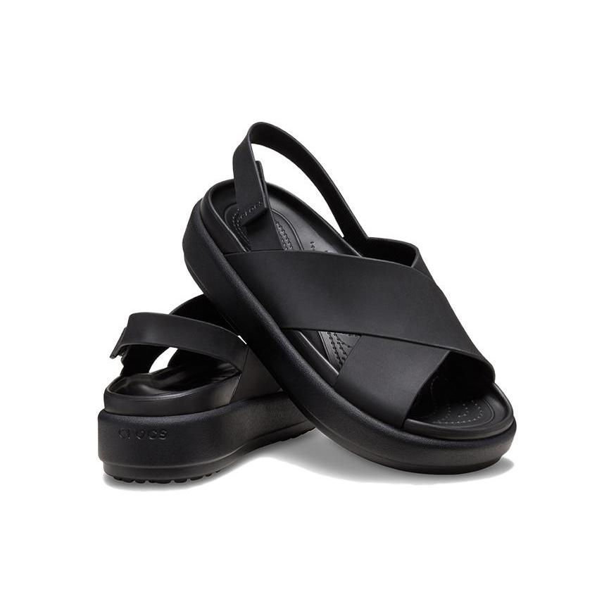 Crocs Brooklyn Luxe Cross Strap 'Black' Women's 209407-060