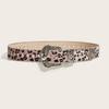 Pu Leather Wide Belt For Women With Vintage Star Pattern For Retro Fashion Styling