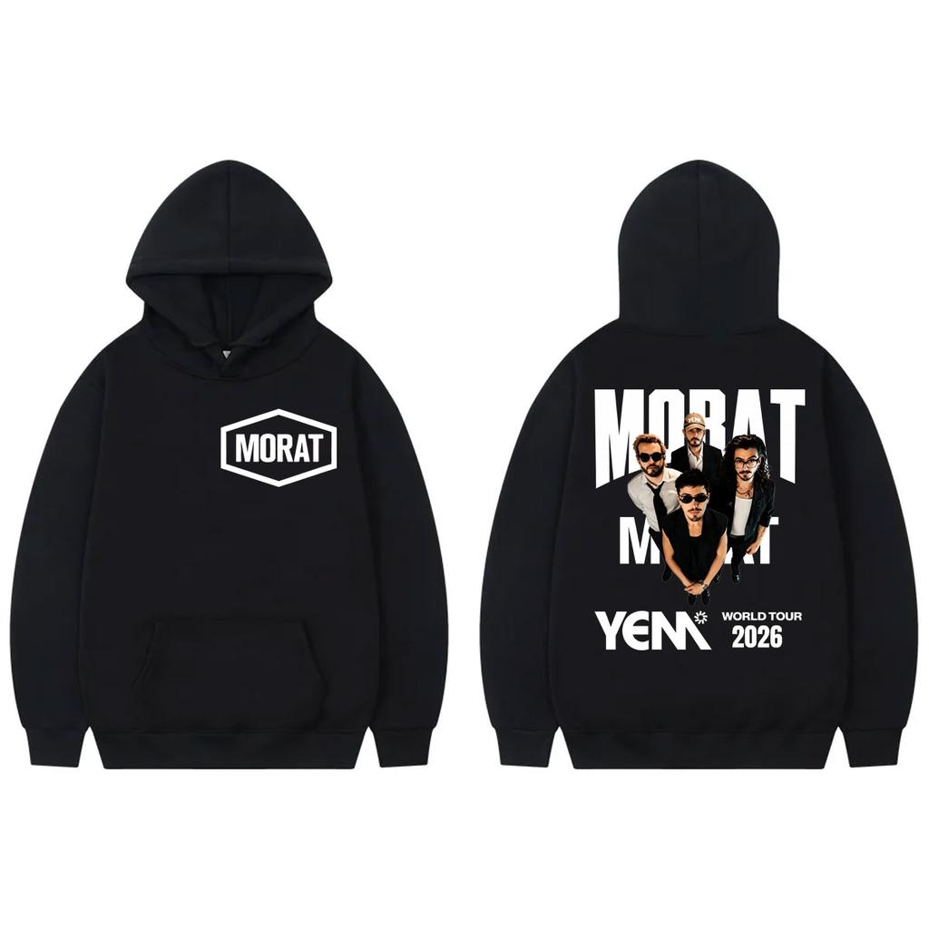 Colombia Band Morat Graphic Hoodie Yem World Tour 2026 Merch Pullovers Unisex Fashion Vintage Hooded Sweatshirts Streetwear