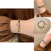 Stylish Retro Glass Bead Bracelet For Women With Circular Elements