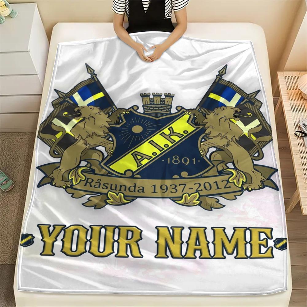 1PC Custom Name Aik Patterned Flannel Blanket Suitable For All Seasons for Home Decor Warmth and Comfort Gifts Holiday Present