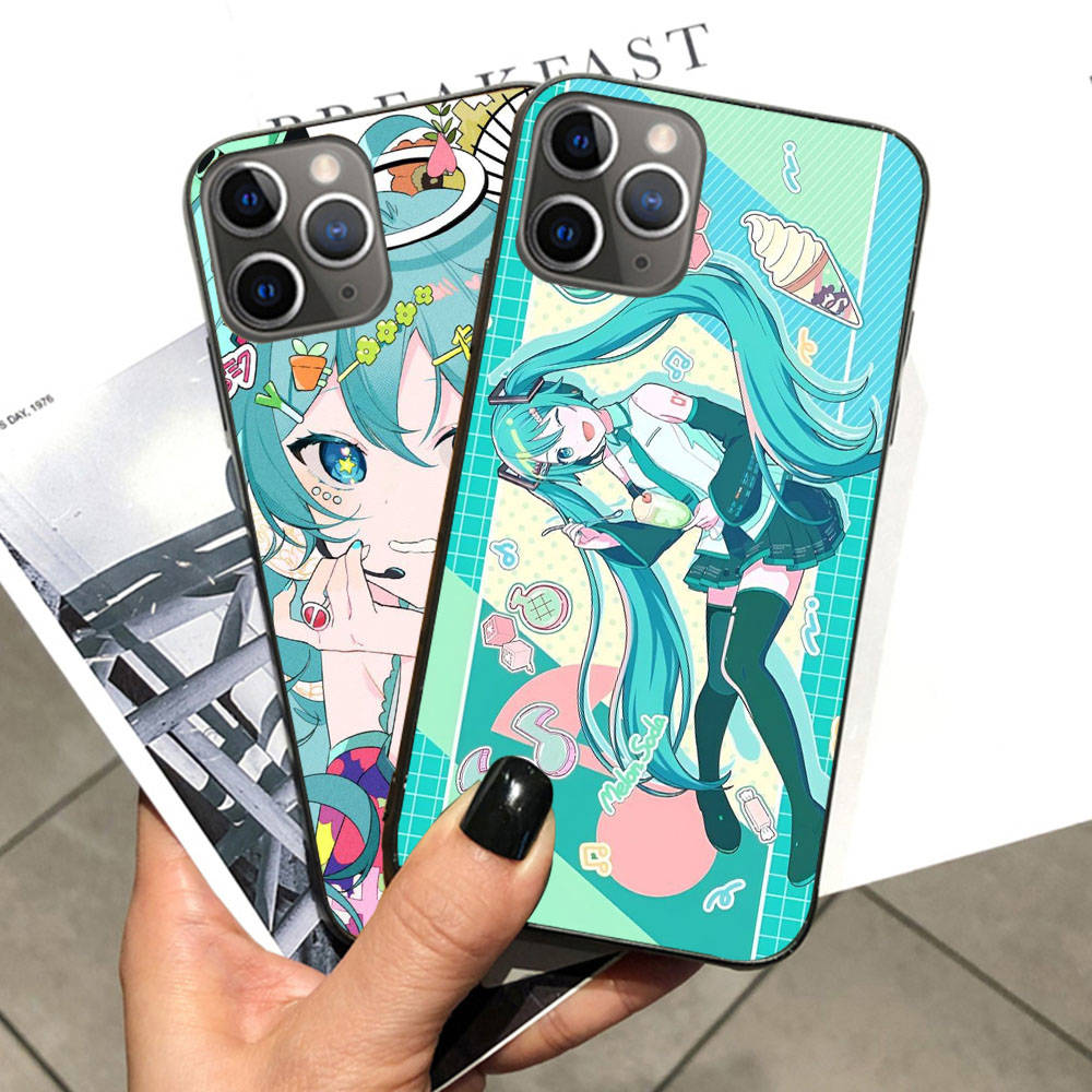 Case for Samsung A04 A14 A23 A34 A54 M23 M33 M52 M53 Realme 10 9 C30S C35 C55 VIVO Y02S Y21 Y51 X80 Pro Transparent Cover WI70 Hatsune Miku