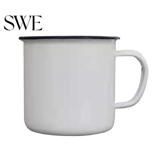 Water Mug 120/240/350/500ML Vintage Enamel with Handle Heat-resistant Large Capacity Cup Tea Milk Coffee Drinking Retro Decoration Scratch-resistant