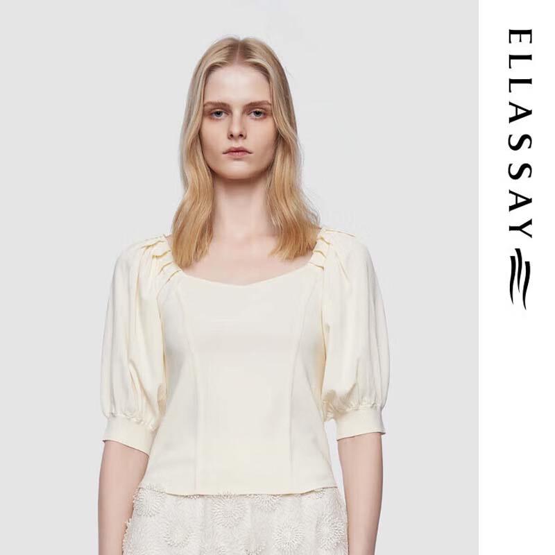 

ELLASSAY Women s Elegant Puff Sleeve Knit Top XS