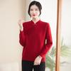 Mom's Winter 2024 Fleece-Lined Thick Sweater for Middle-Aged & Elderly Women - Warm One-Piece Top