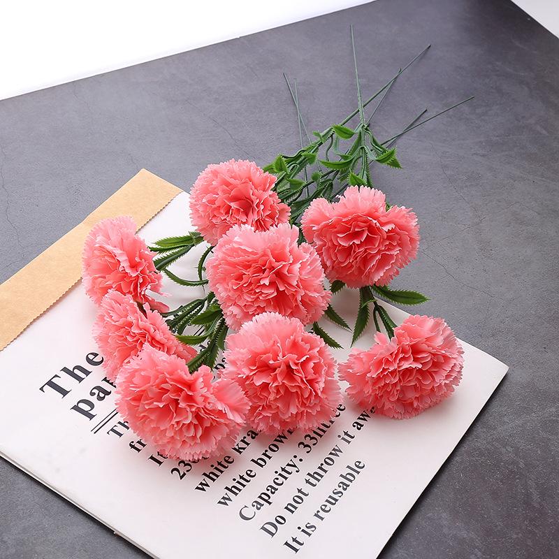 Silk Carnation Bouquet: Teacher's Day, Mother's Day, Women's Day Decorative Gift