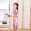 KOUKIDI Long Cheongsam with Embroidered Perfect for Ethnic Club Size 100cm Children's Pattern, Costumes, Qipao, Dress, Dress,