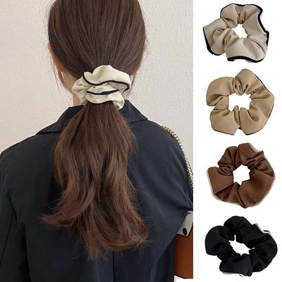 Women Scrunchies Solid Hair Ring Rope Elastic Ponytail Holder Headdress #