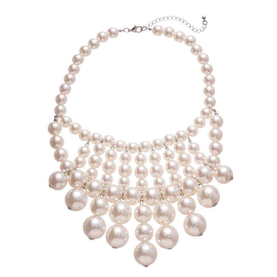 Collana di Perle con Nappa Multistrato di Alta Gamma - Design di Moda Europeo e Americano