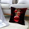 Red Series Christmas Pillow Covers for Home Use, Peach Skin Pillow Covers, Sofa Cushion Covers