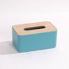 Japanese Style Bamboo & Wood Desktop Tissue Box Organizer