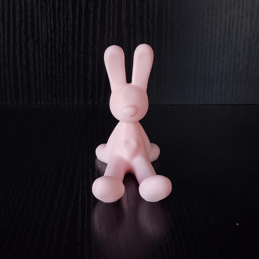 Cute Rabbit Phone Holder 3D Printed Ornament, Soft And Cute Decoration, Stable And Non-Slip Support for Mobile Phones