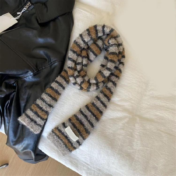 Women Skinny Scarf Thin Choker Knit Belt Long Tie Scarf Bag Handle Wrap