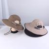 Fashionable Foldable Fishing Hat Wide Brim Breathable Mesh Fisherman Hat UV Protection Windproof Panama Cap Mountaineering